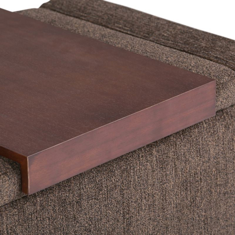 42" Crosby Lift Top Storage Ottoman Deep Umber Brown Fabric - WyndenHall