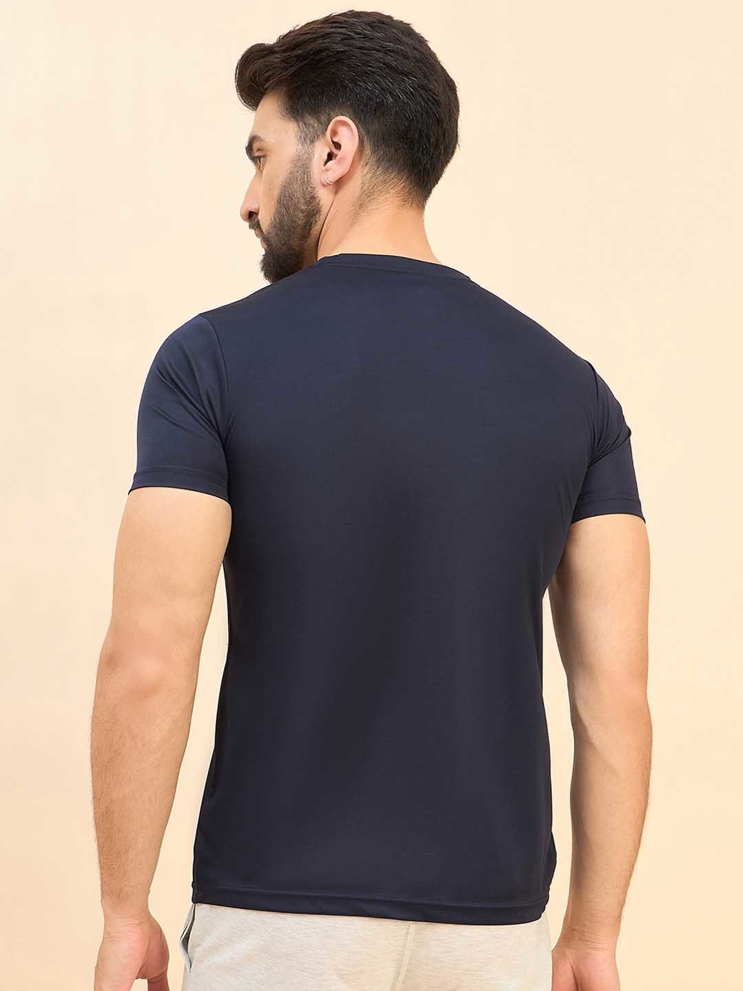 Sweet Dreams Navy Regular Fit Printed Crew T-Shirt