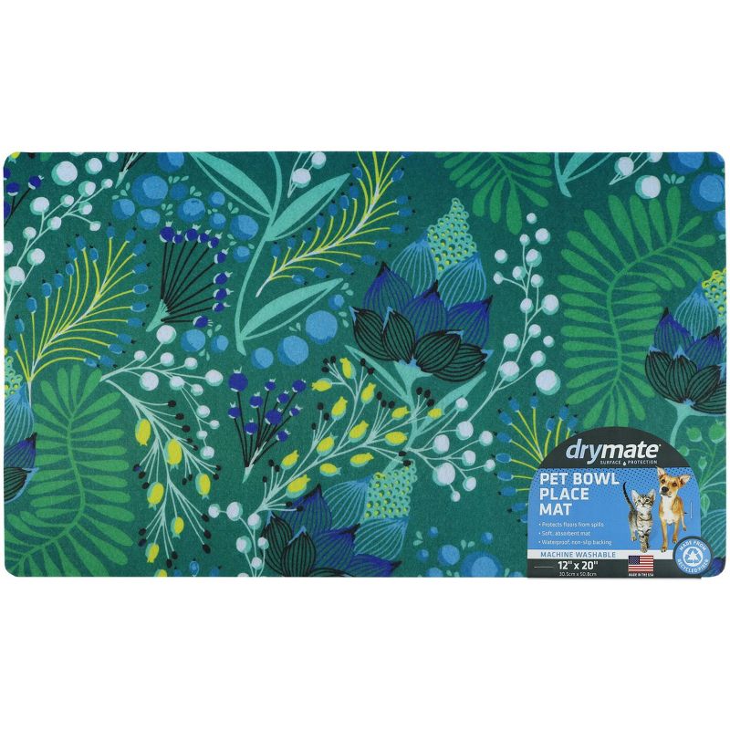 Drymate Dog and Cat Feeding Placemat - Lulu Green