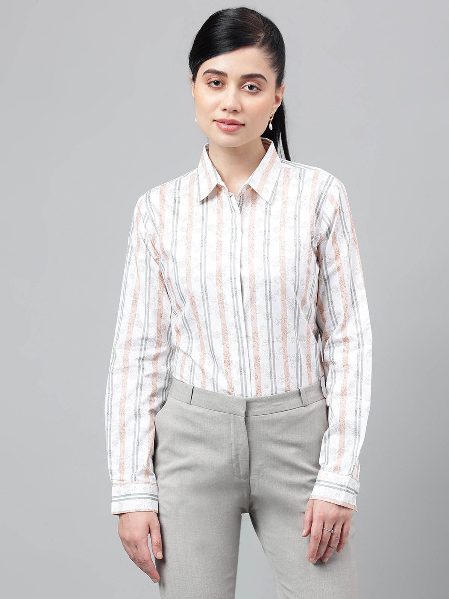 Van Heusen Maroon Plain Formal Shirt