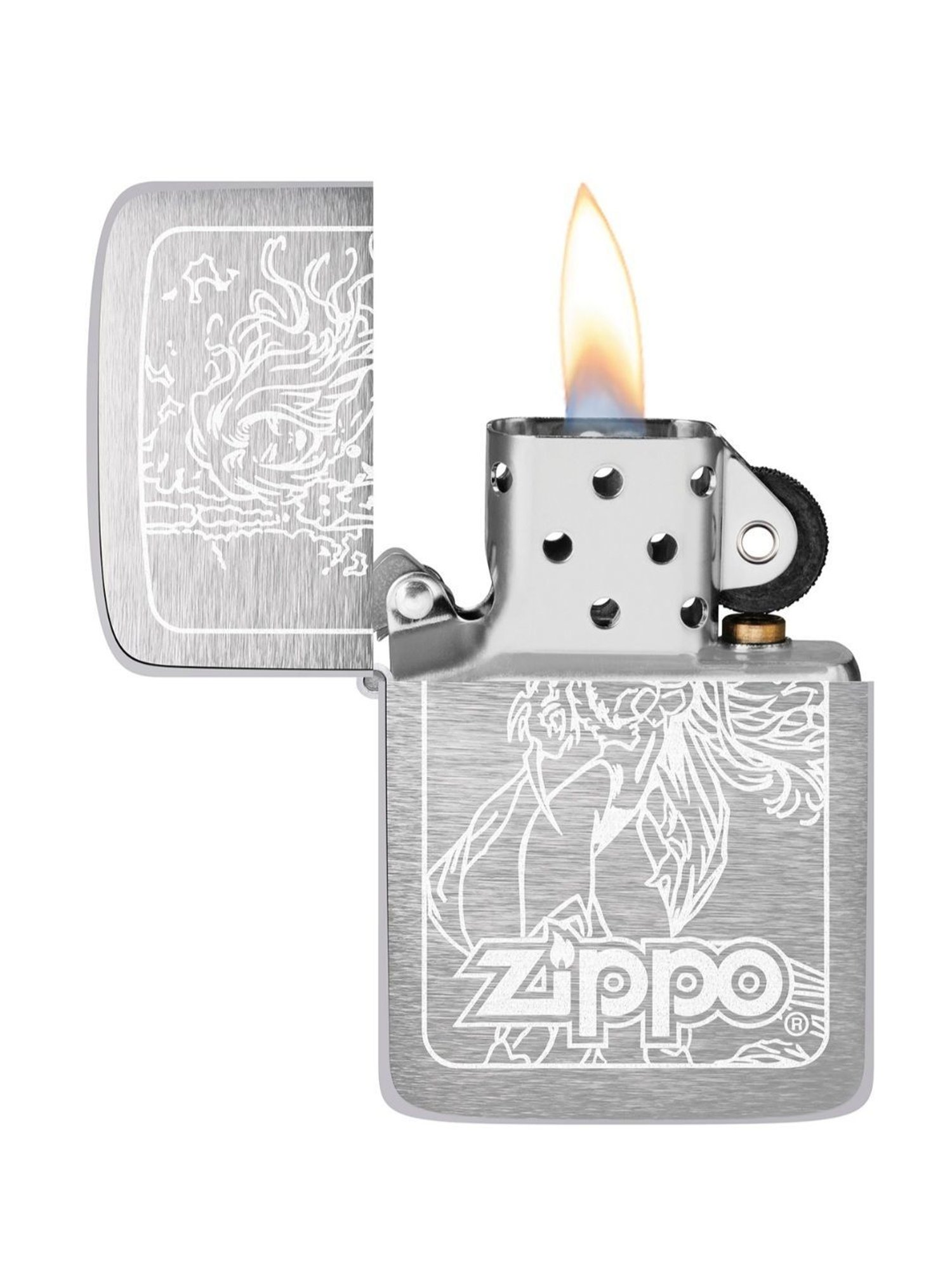 Zippo Silver Women 1941 Replica Brushed Design Brass Windproof Pocket Lighter