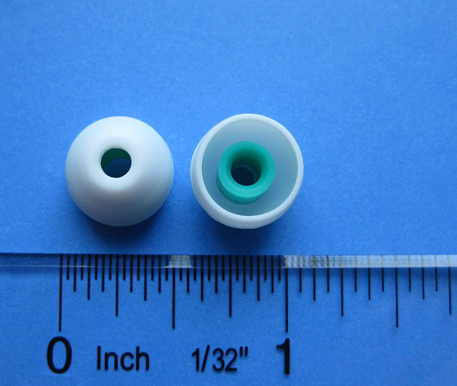 12 pcs (M) Medium White Hybrid Replacement Set Earbuds Eartips for Sony XBA, MDR and DR Series In-Ear Earphone Headsets