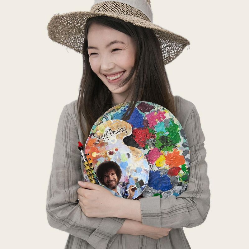 Surreal Entertainment Bob Ross "The Joy of Painting" Paint Palette Journal & Brush Pen