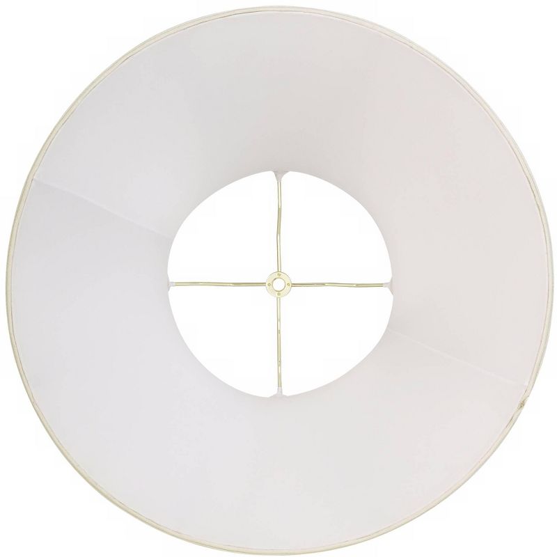 Imperial Shade Creme Large Bell Lamp Shade 9" Top x 18" Bottom x 13" Slant x 12.5" High (Spider) Replacement with Harp and Finial