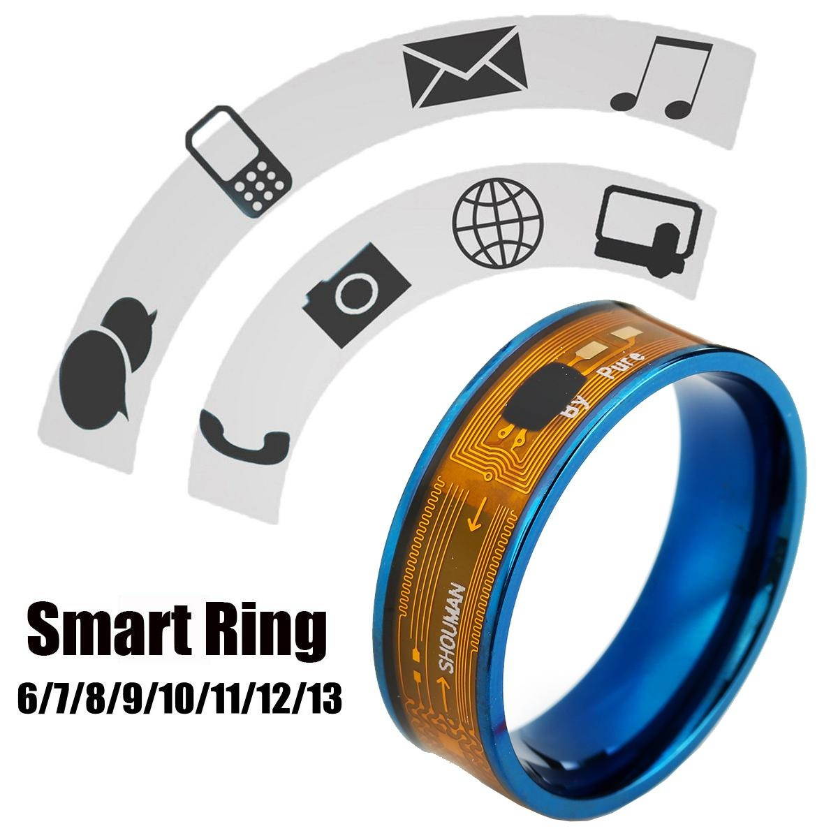 NFC Multifunctional Waterproof Intelligent Digital Smart Ring Magic Finger Rings - Blue