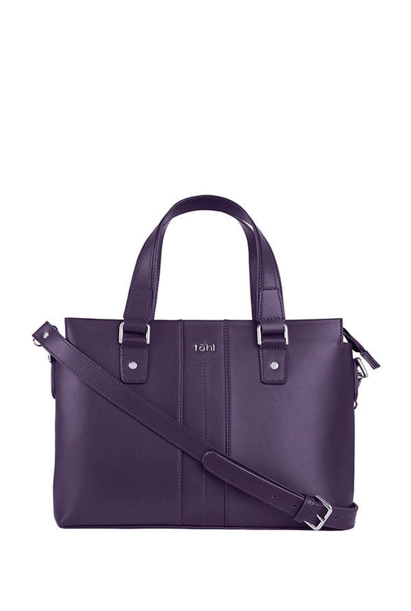 Tohl RP 1 Worth Purple Paneled Leather Handbag