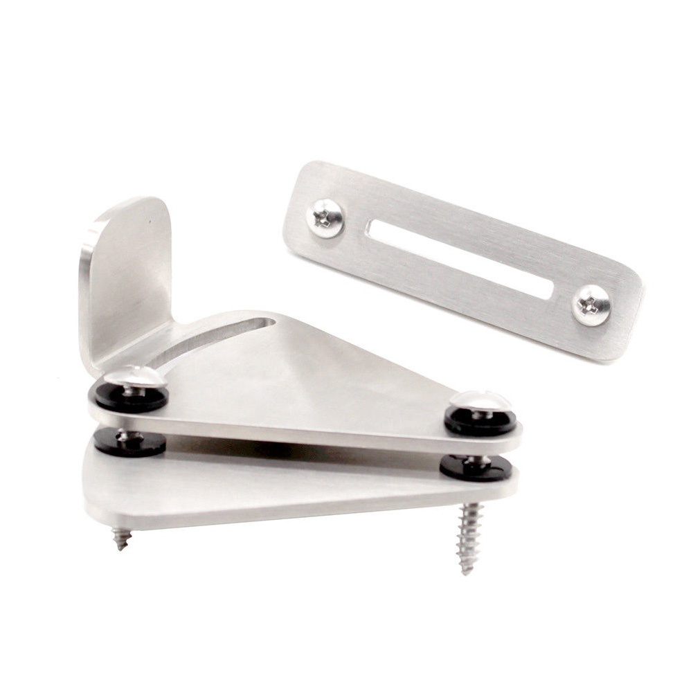 Sliding Door Lock Durable Stainless Steel Smooth Barn Home Appliance Hardware (Black)