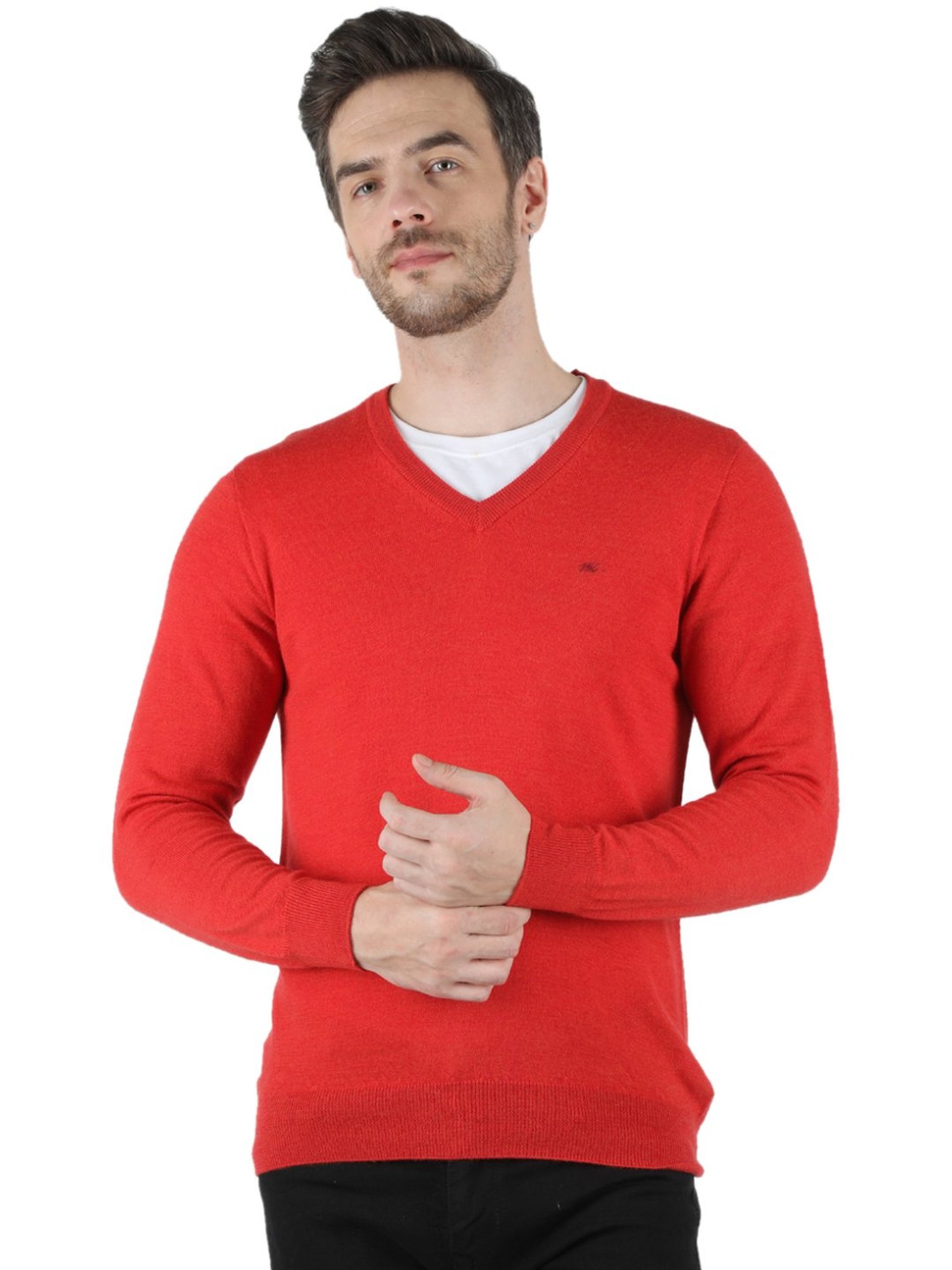 Monte Carlo Red Regular Fit Sweater