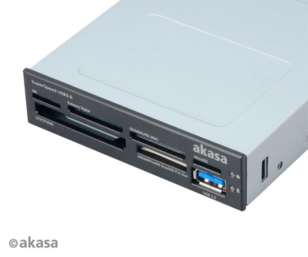 Akasa USB 3.0 SuperSpeed Memory Card Reader AK-ICR-14