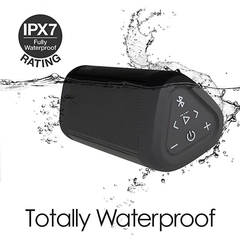 Angle 3 Ultra 3rd Gen 50 Bluetooth Speaker Updated Two Speaker Edition 14 Watts HiQuality Sound amp Bass 100 Ft Wireless Range IPX7 Bluetooth Speakers by SoundWorks Black