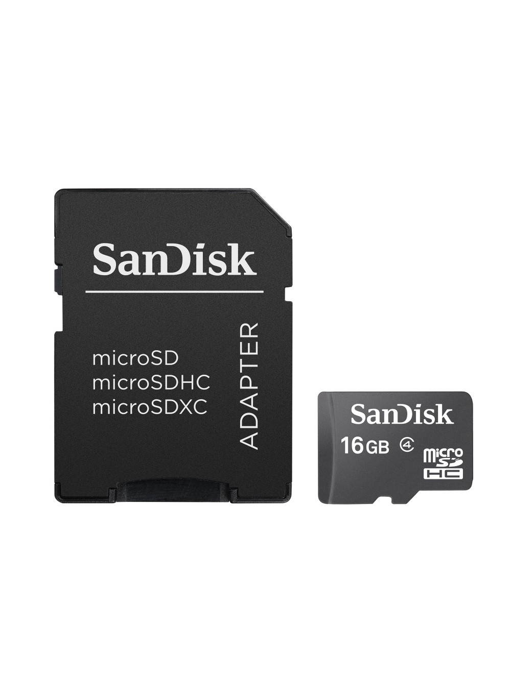 SanDisk microSDHC 16GB Memory Card W/Adapter