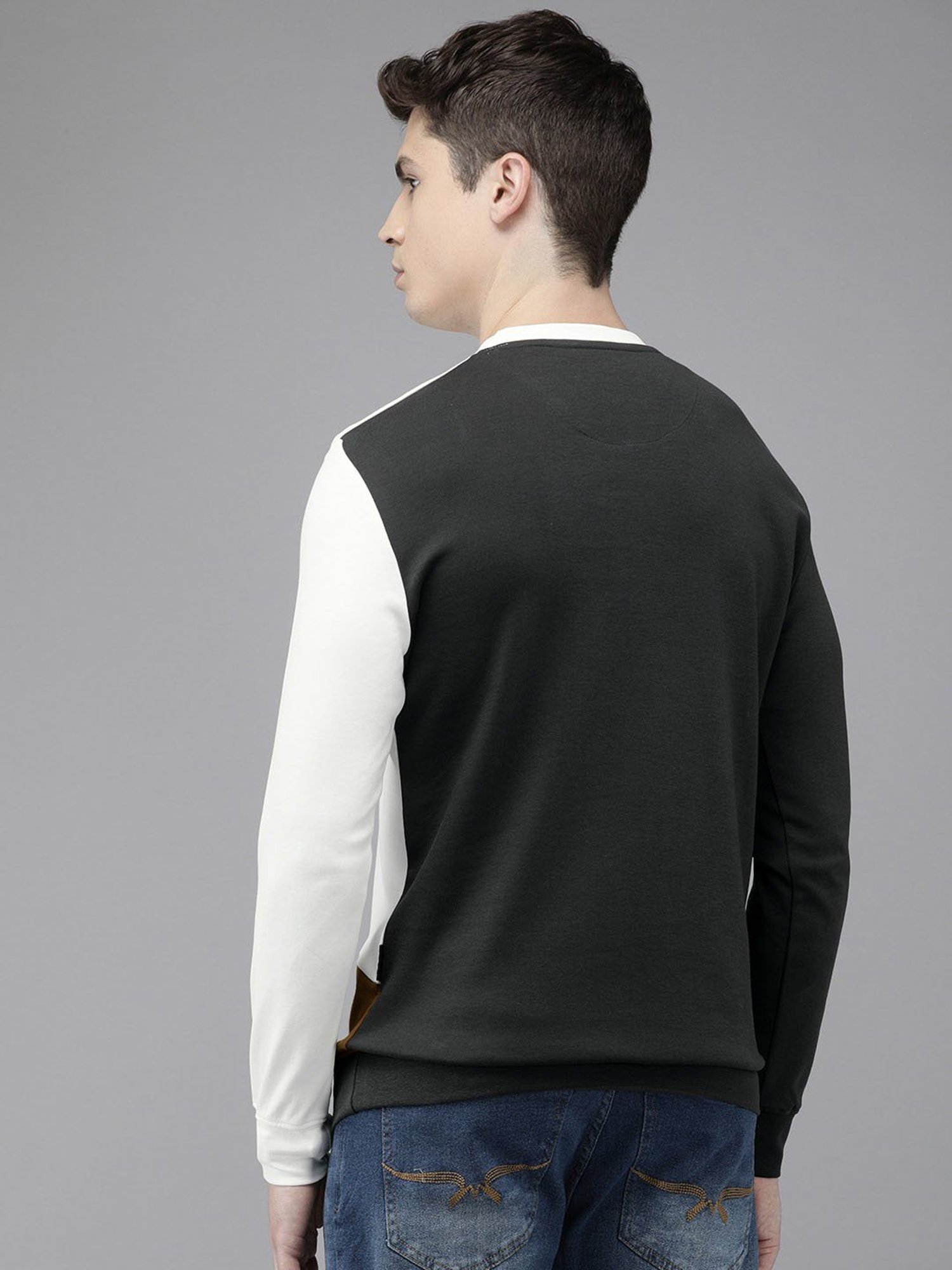 The Bear House Multicolor Cotton Slim Fit Colour-Block Tracksuit