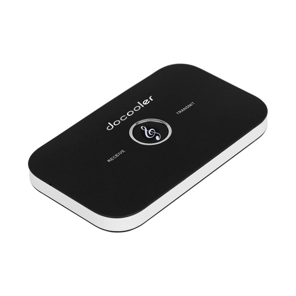 Docooler B6 2 in 1 Bluetooth Transmitter & Receiver Wireless A2DP Bluetooth Audio Adapter Portable Audio Player Aux 3.5mm Black