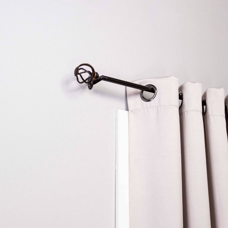 66"-120" Cage Decorative Room Darkening Curtain Rod Oil Rubbed Bronze - Sun Zero