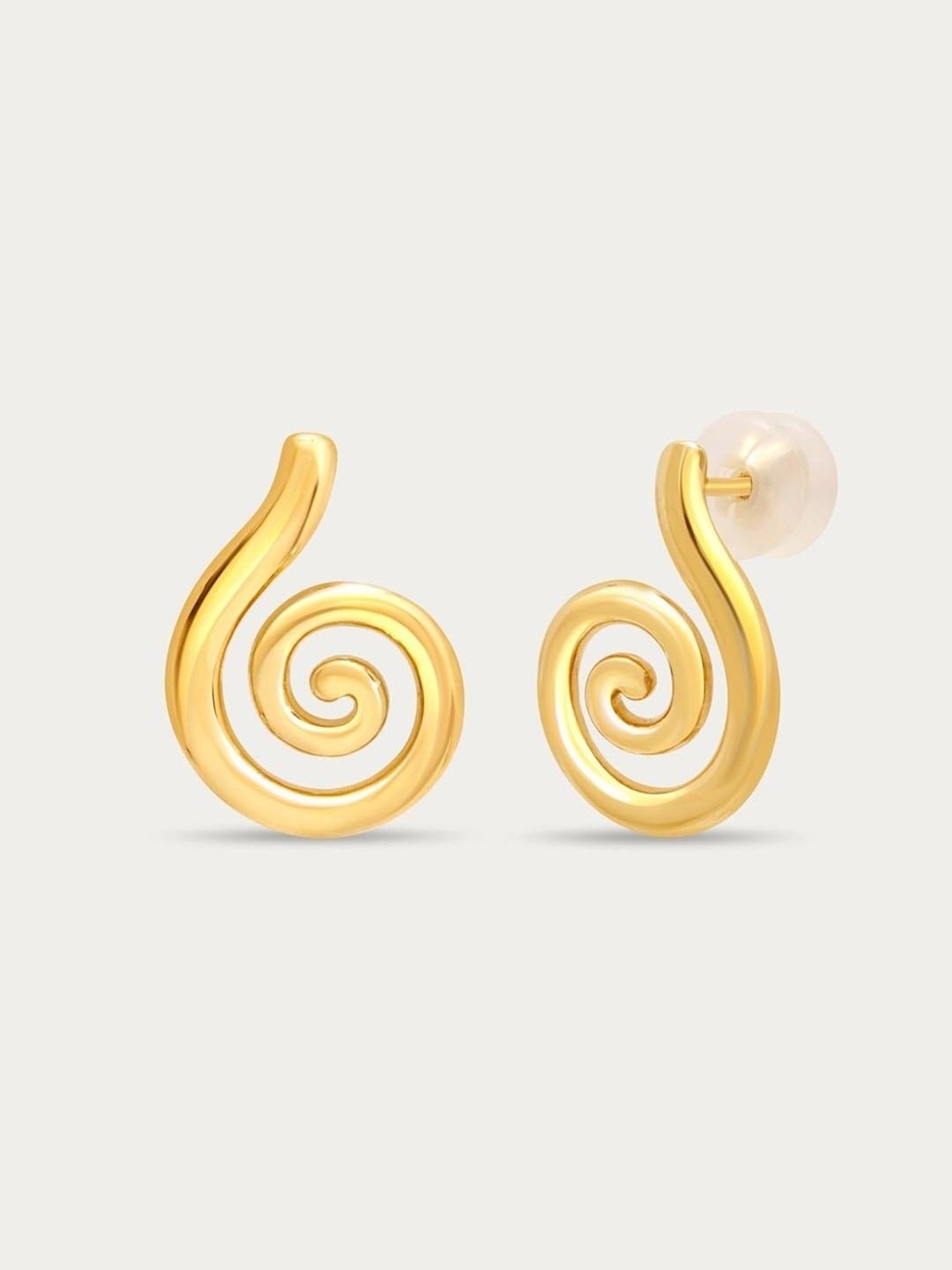 Mia by Tanishq 18k Gold Dawn Spirals Stud Earrings