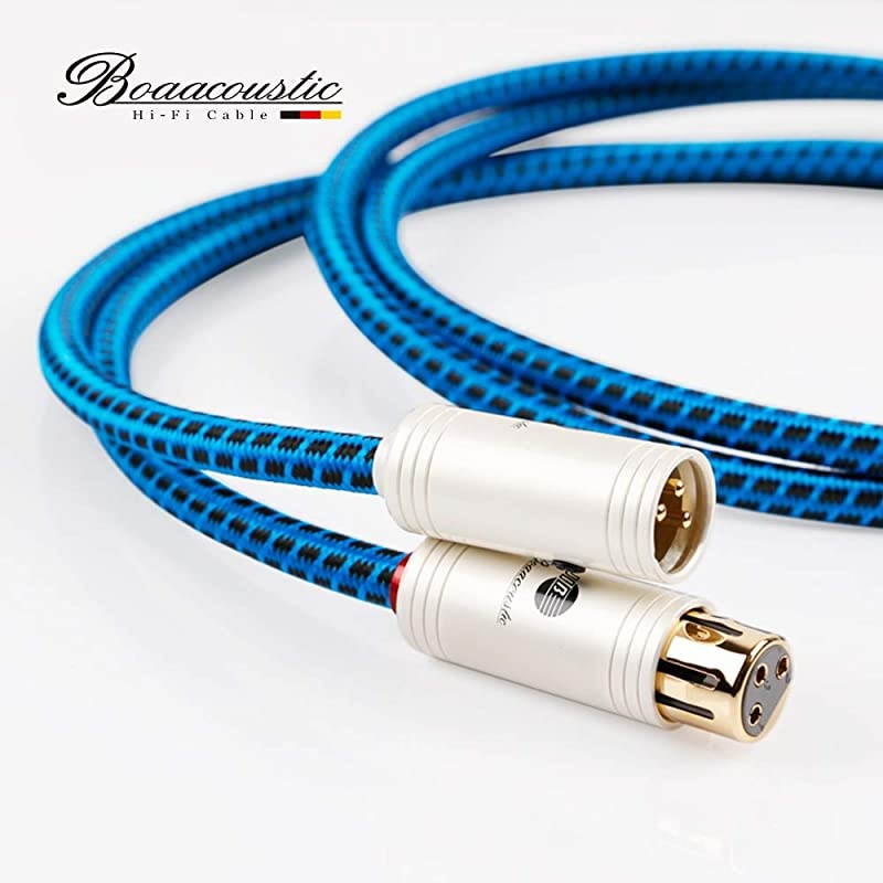 JIB  Blueberry Series 6N OCC Balanced XLR Male to XLR Female 3 PIN Microphone Cable 49ft15M2PackSet