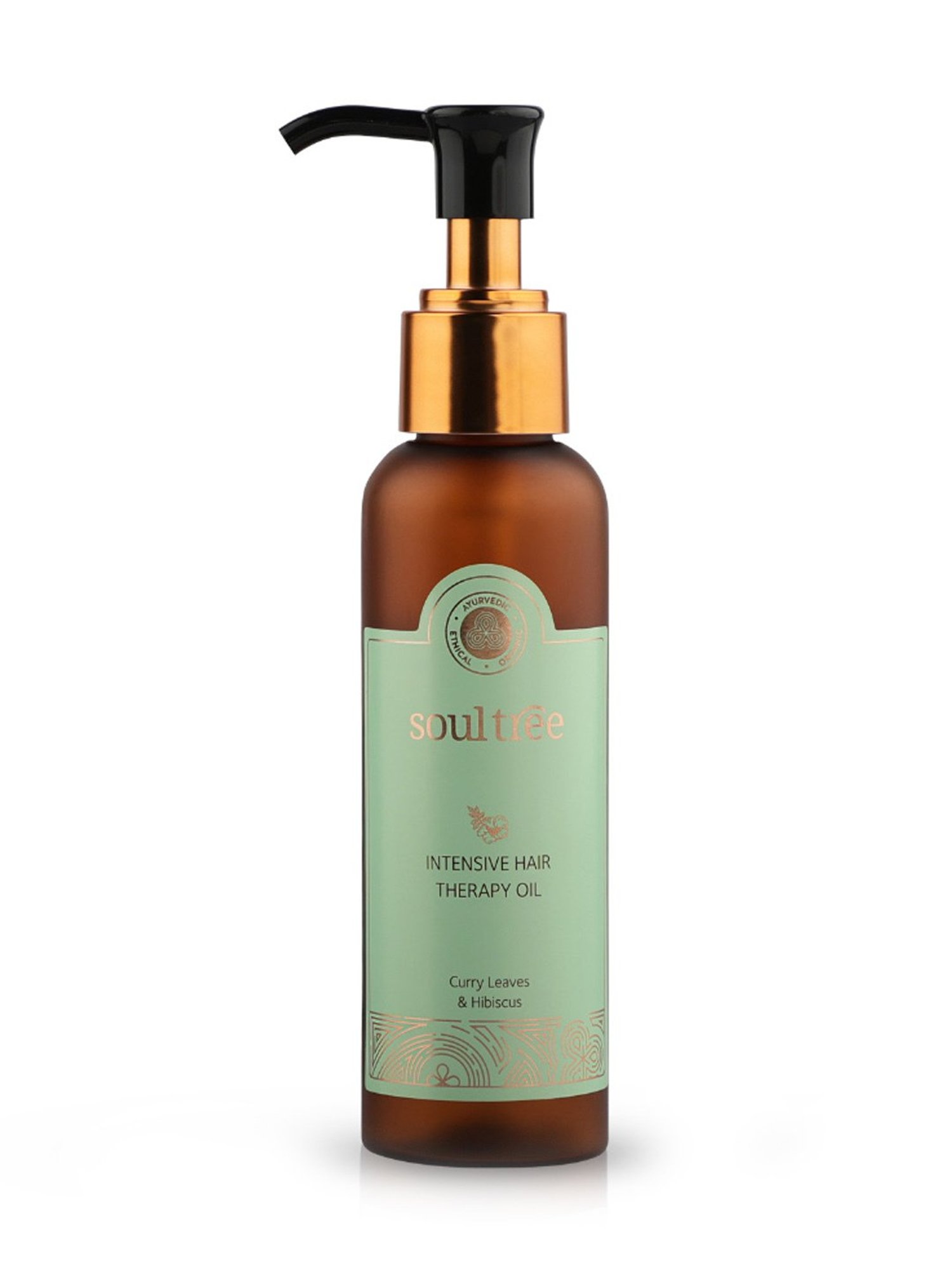 SoulTree Intensive Hair Therapy Oil with Curry Leaves and Hibiscus - 120 ml | Ayurvedic Hair Oil