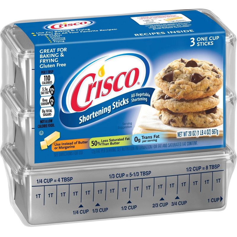 Crisco All-Vegetable Shortening Baking Sticks - 3ct/20oz