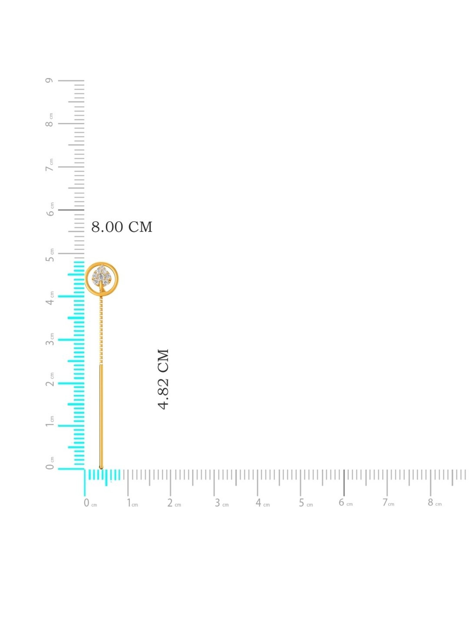 Joyalukkas Gold 22K Ligament Model Sui-Dhaga Earrings for Women