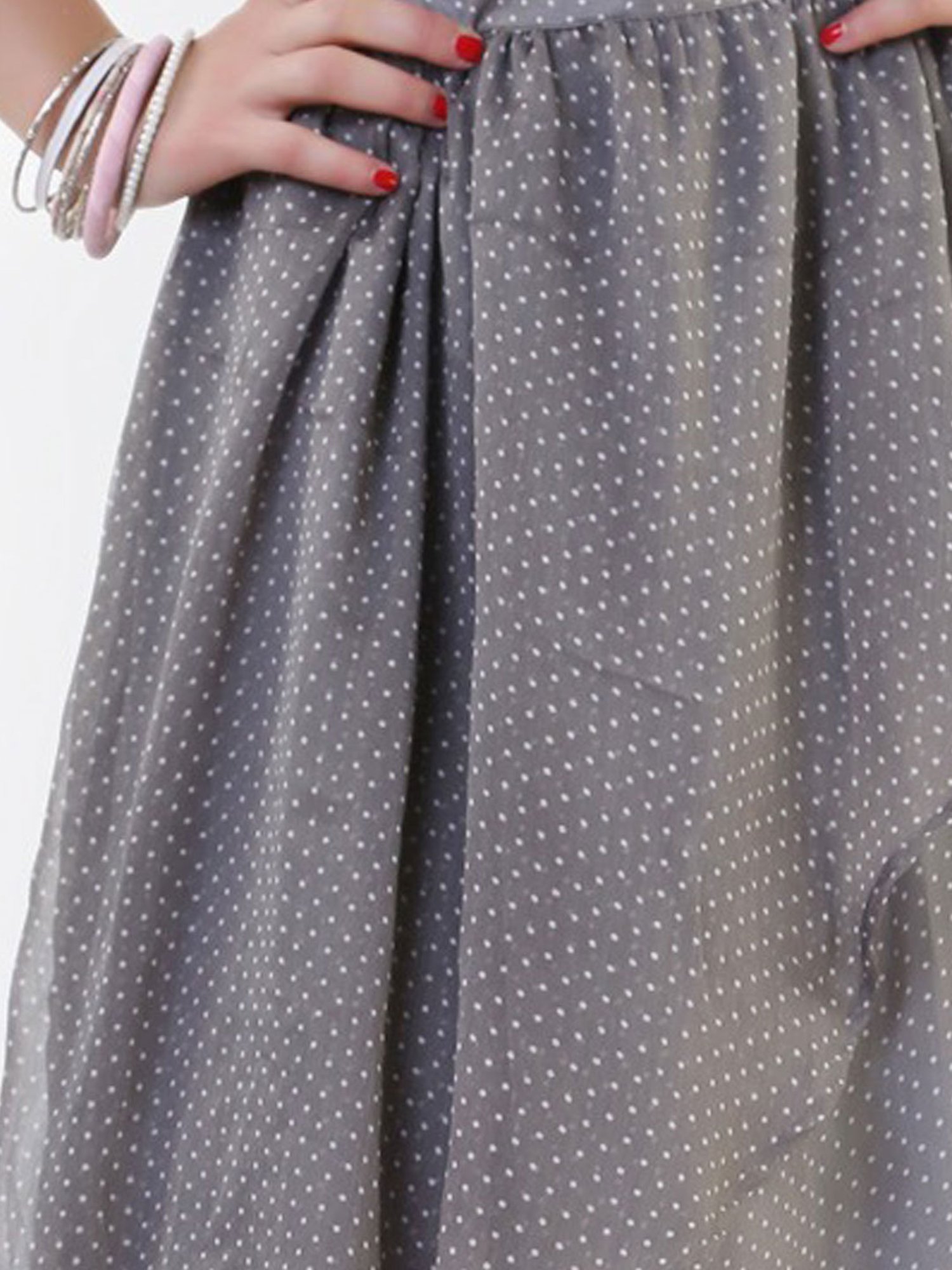 Belle Fille Grey Printed Skirt