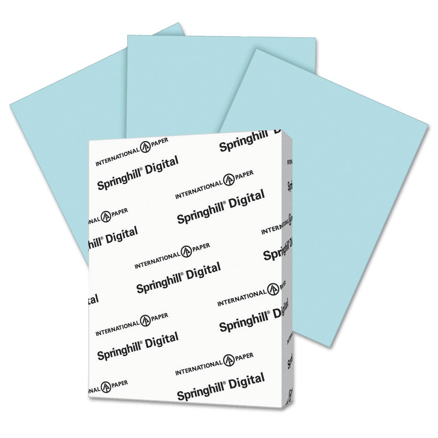 Springhill Digital Index Color Card Stock 110 lb 8 1/2 x 11 Blue 250 Sheets/Pack