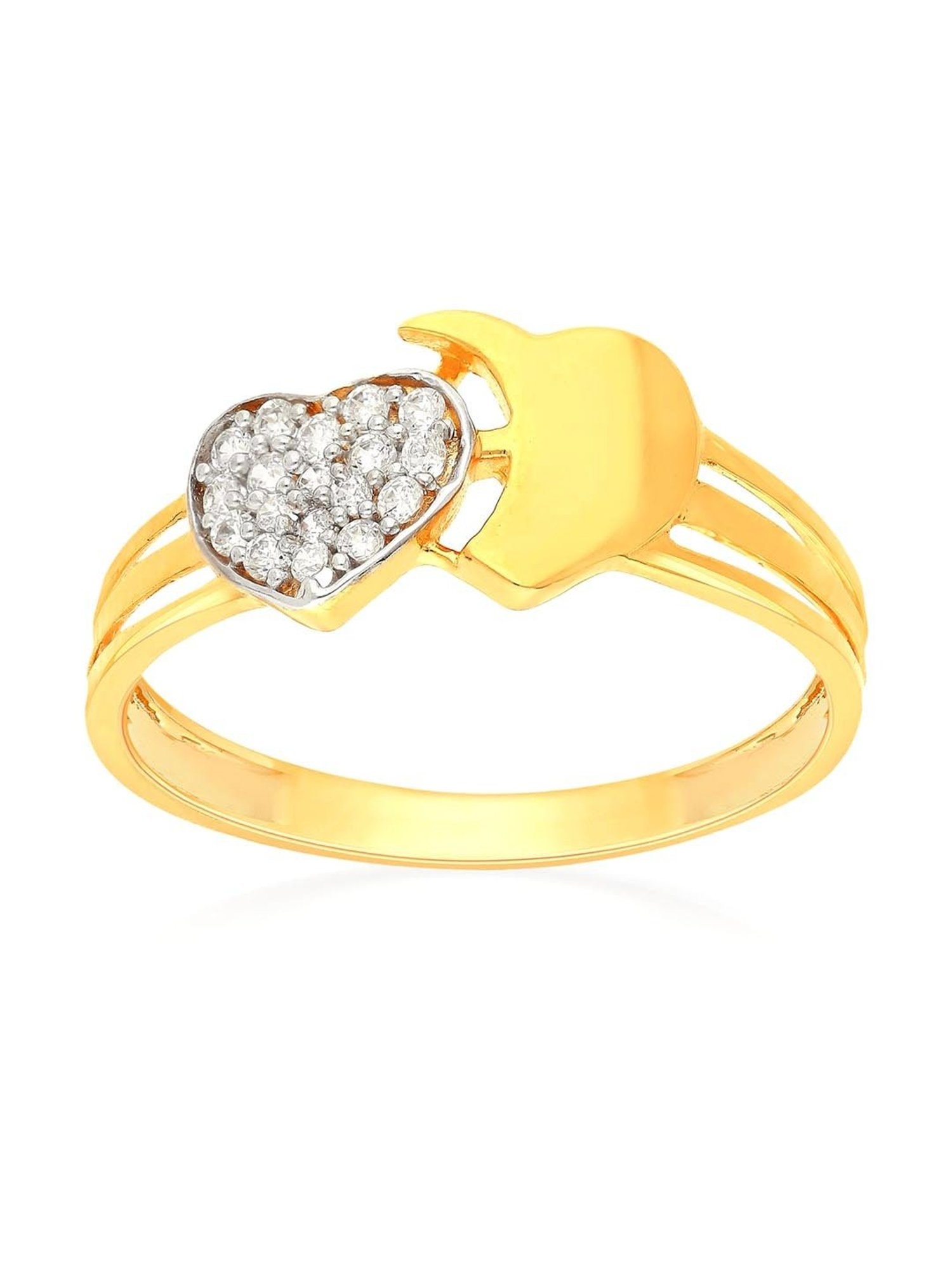 Malabar Gold and Diamonds 18k Gold Heart Ring for Women