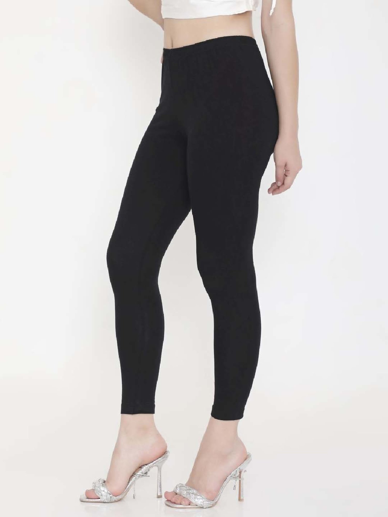 FEELINGS Black Plain Leggings
