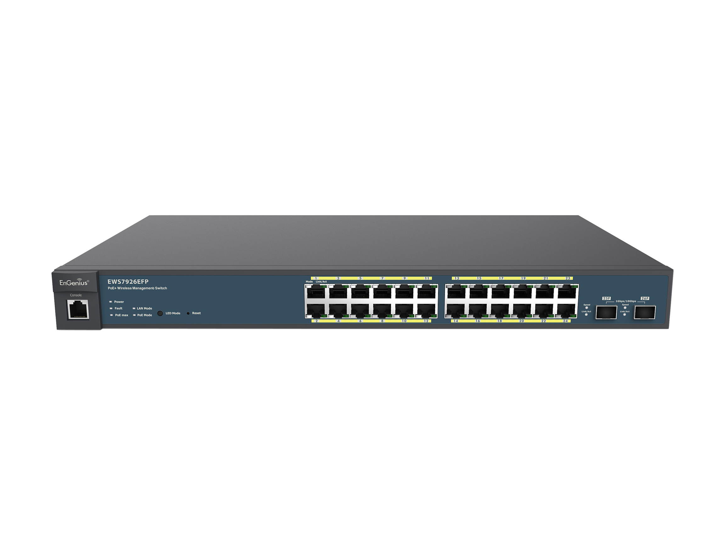 EnGenius - EWS7926EFP - EnGenius EWS 24-Port Managed Gigabit 410W PoE+ Switch - 24 Ports - Manageable - 2 Layer