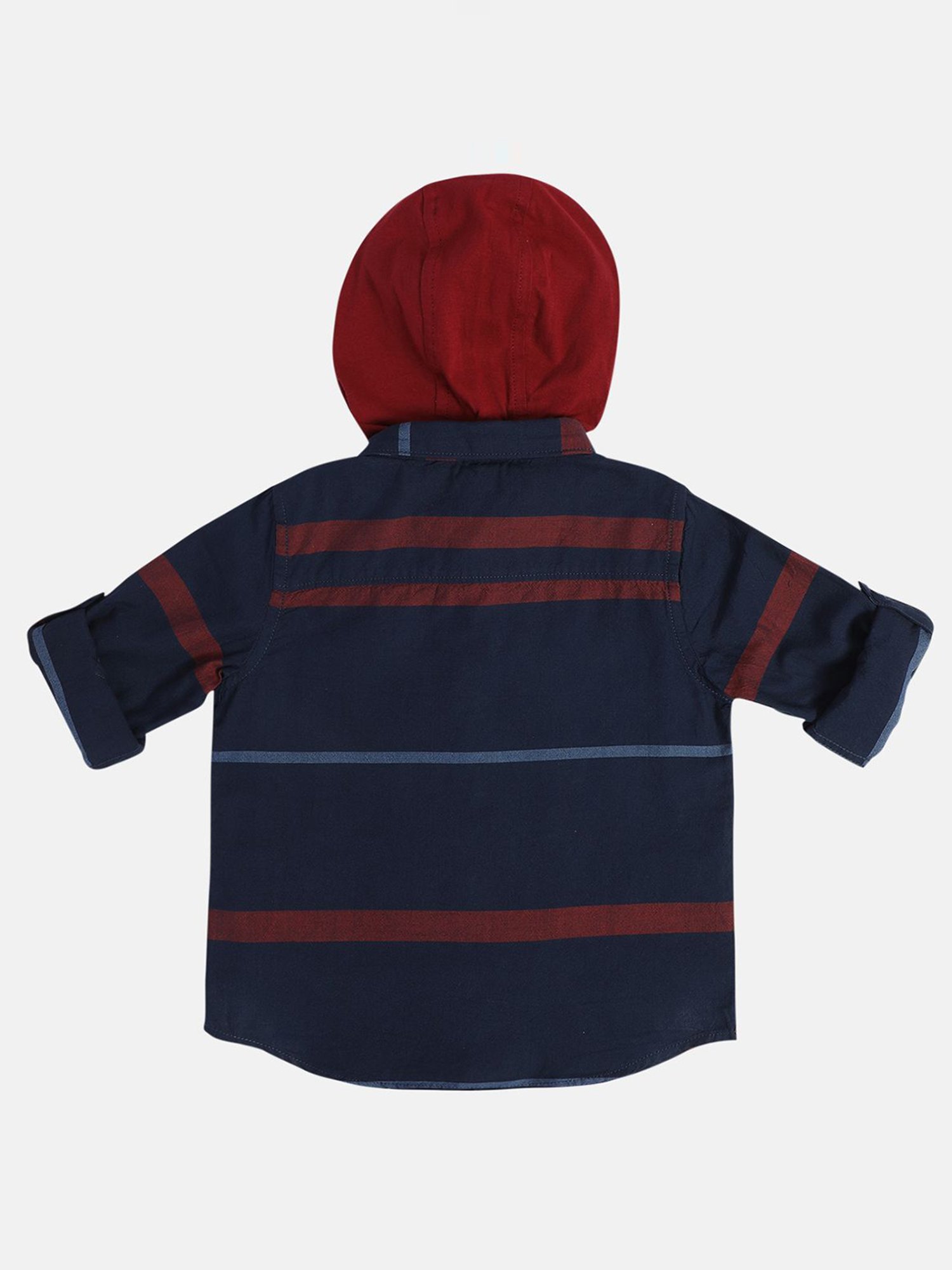 MINIKLUB Boys Blue Cotton Printed Full Sleeves Shirt