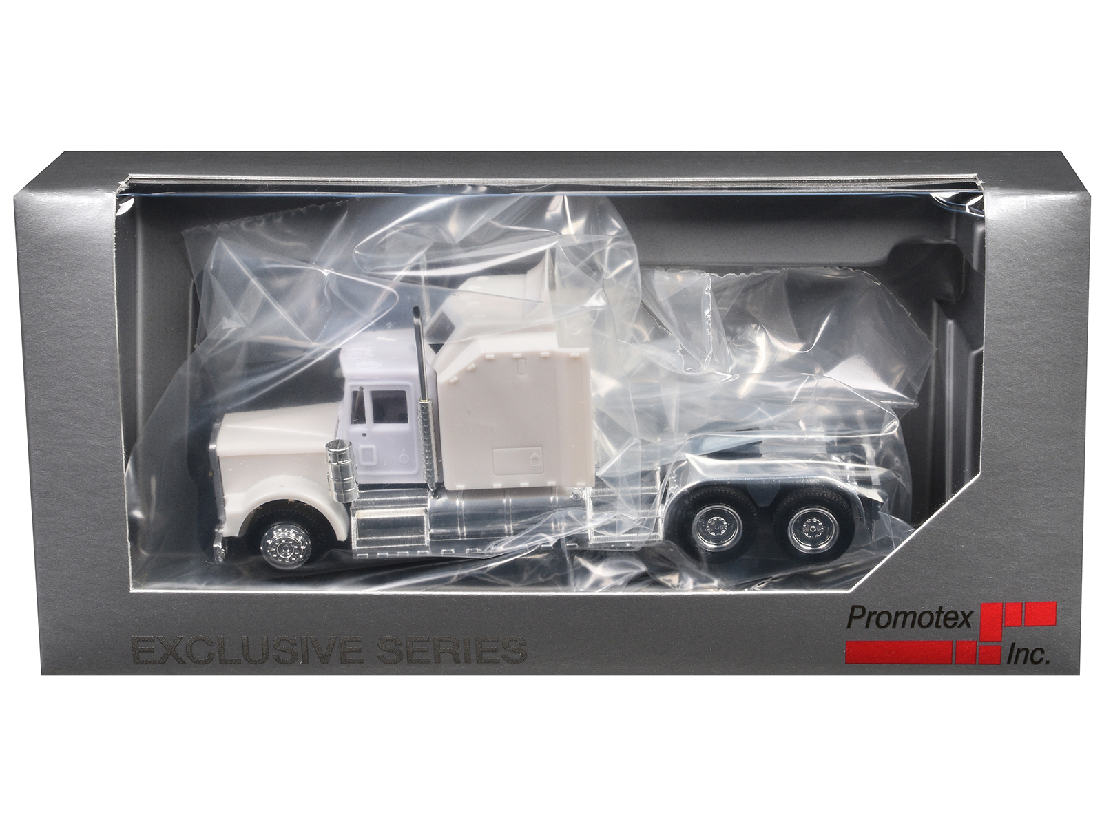 Kenworth T880 Winch Truck with Pinnacle Frac Tank Trailer White and Viper Red 1/34 Diecast Model by First Gear