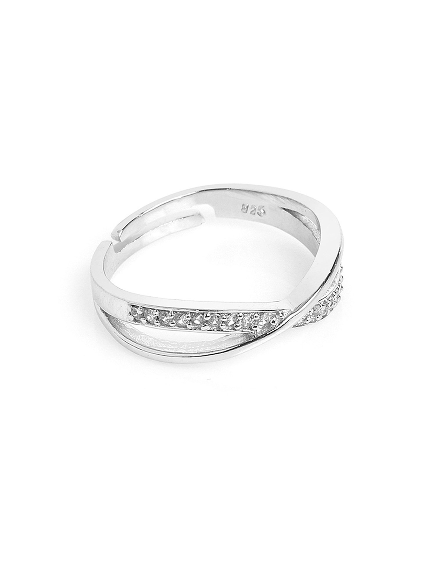 March by FableStreet 92.5 Sterling Silver Zircon Ring for Women