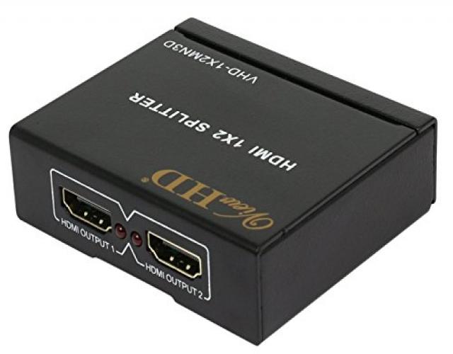 viewhd 2 port 1x2 powered hdmi mini splitter for 1080p & 3d | model: vhd-1x2mn3d