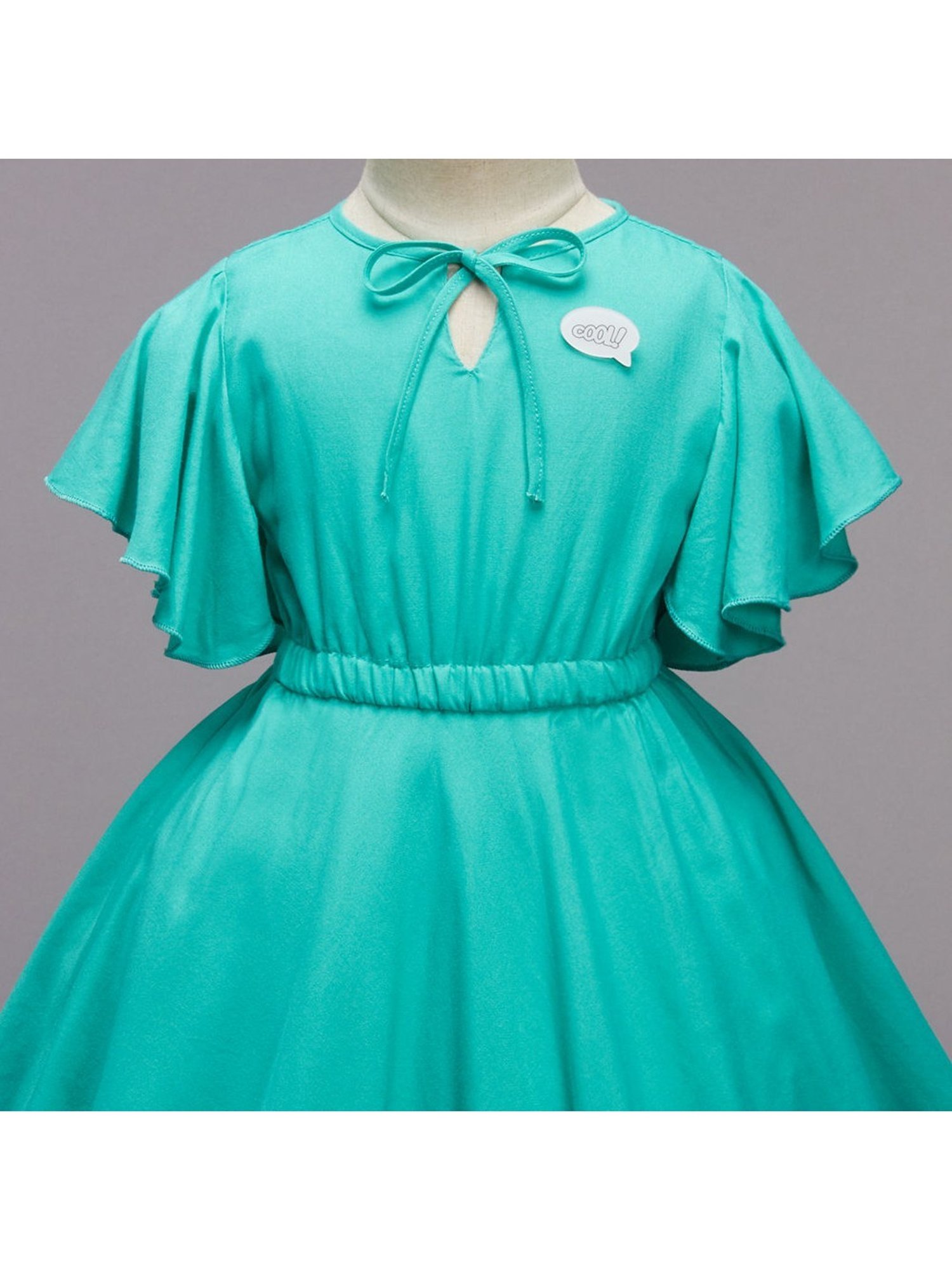 The Magic Wand Kids Green Regular Fit Dress