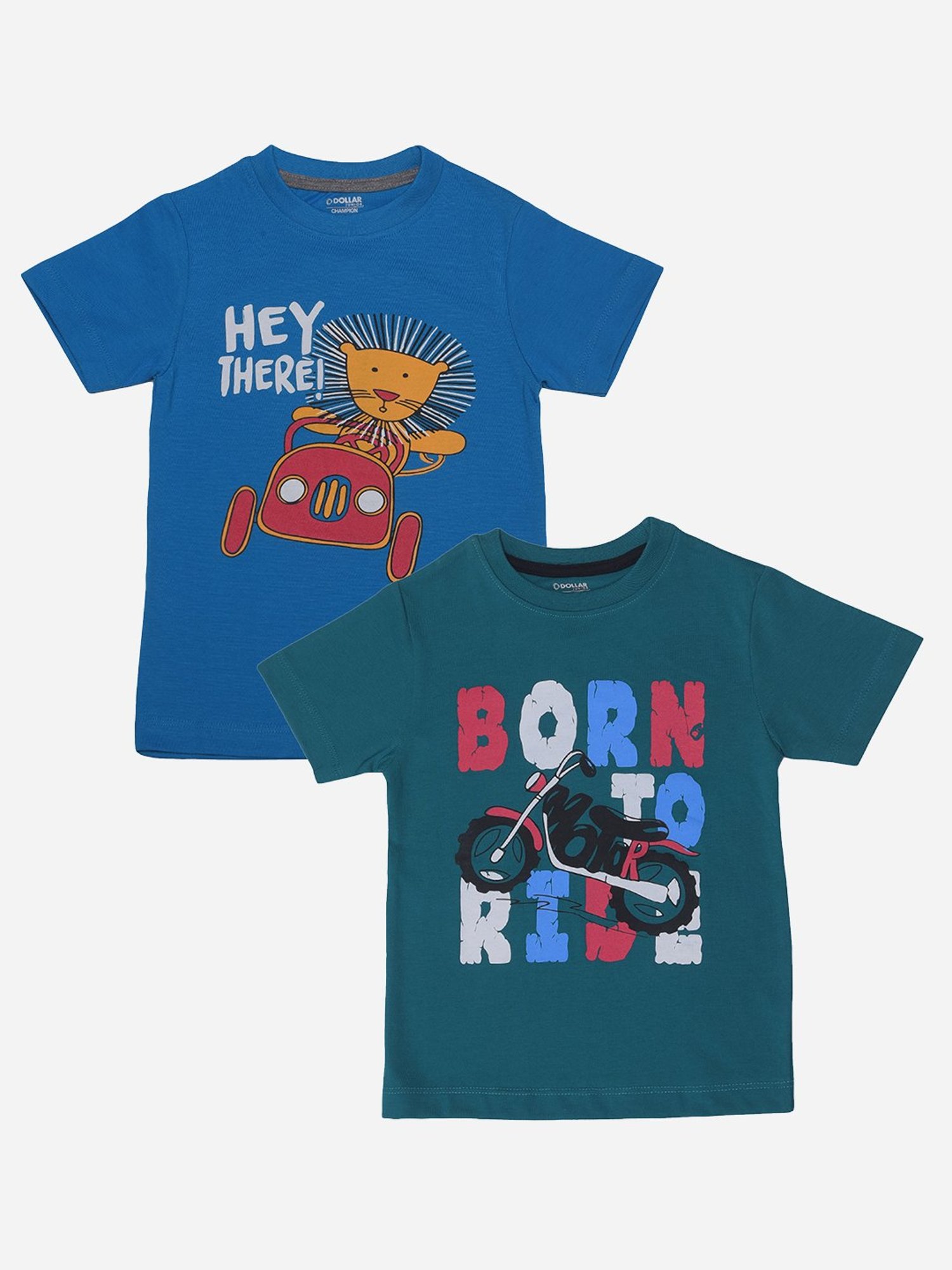Dollar Boys Assorted Printed T-Shirt (Pack Of 2)