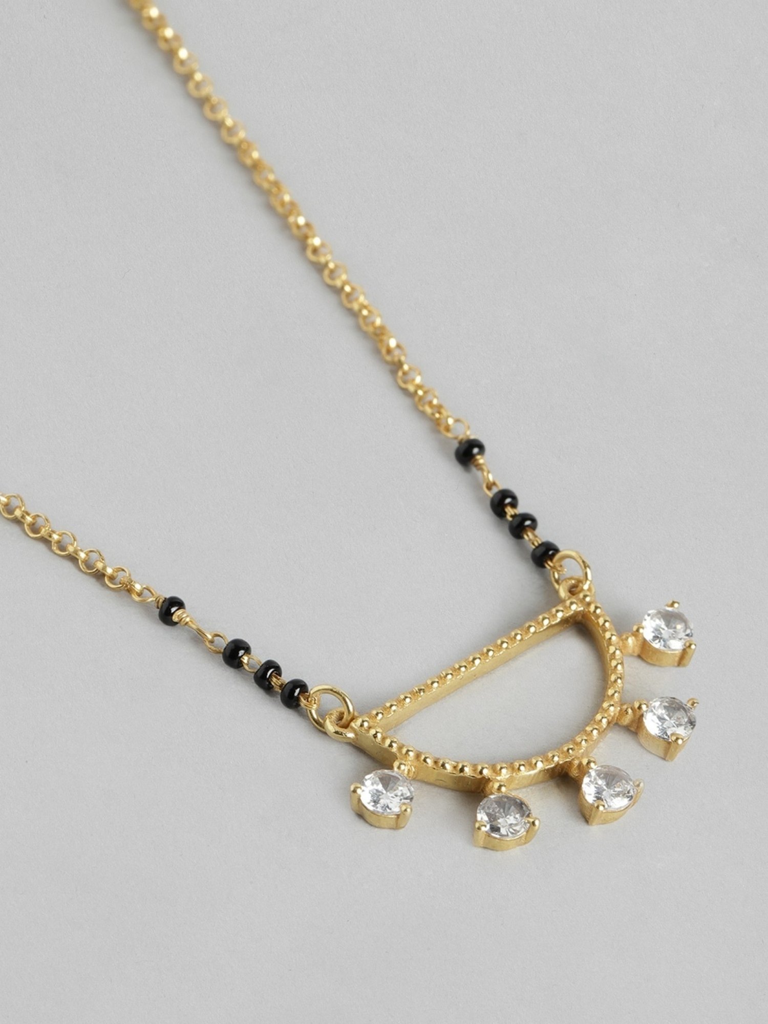 March by FableStreet 92.5 Sterling Silver Floral Mangalsutra for Women