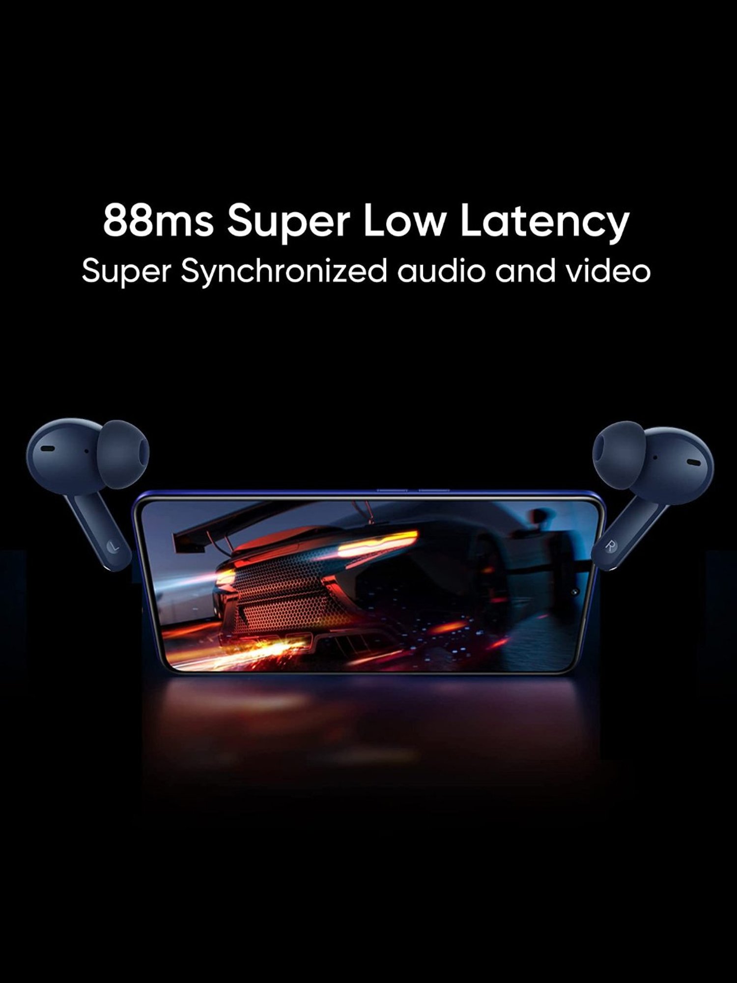 Realme TechLife Buds T100 In Ear Bluetooth Earbuds with AI ENC & 28H Playback (Blue, True Wireless)