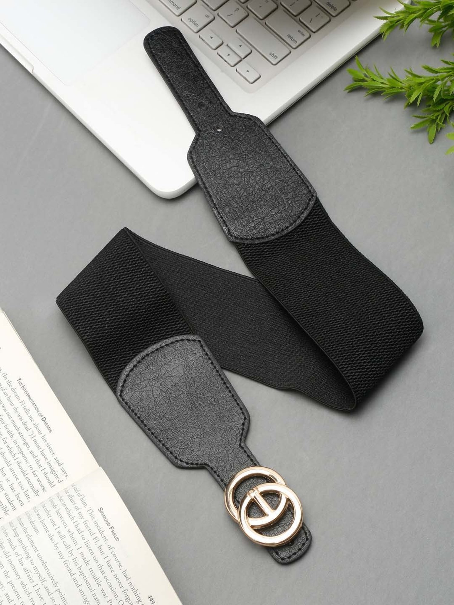 Apsis Black Wide Belt for Women