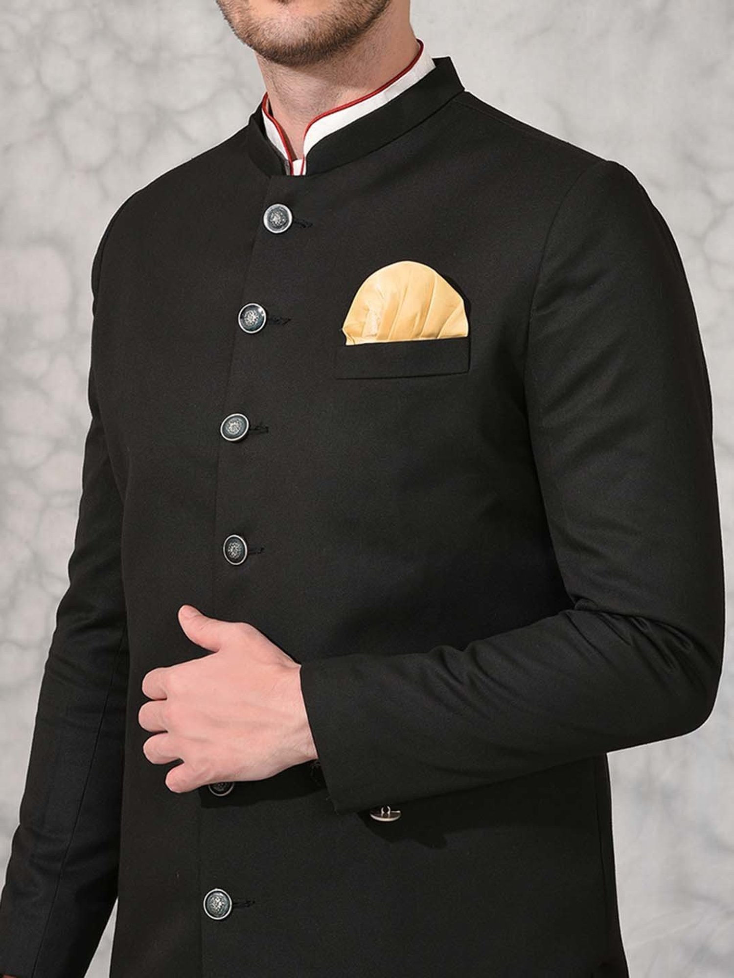 Hangup Plus White Regular Fit Kurta & Pyjamas With Jacket