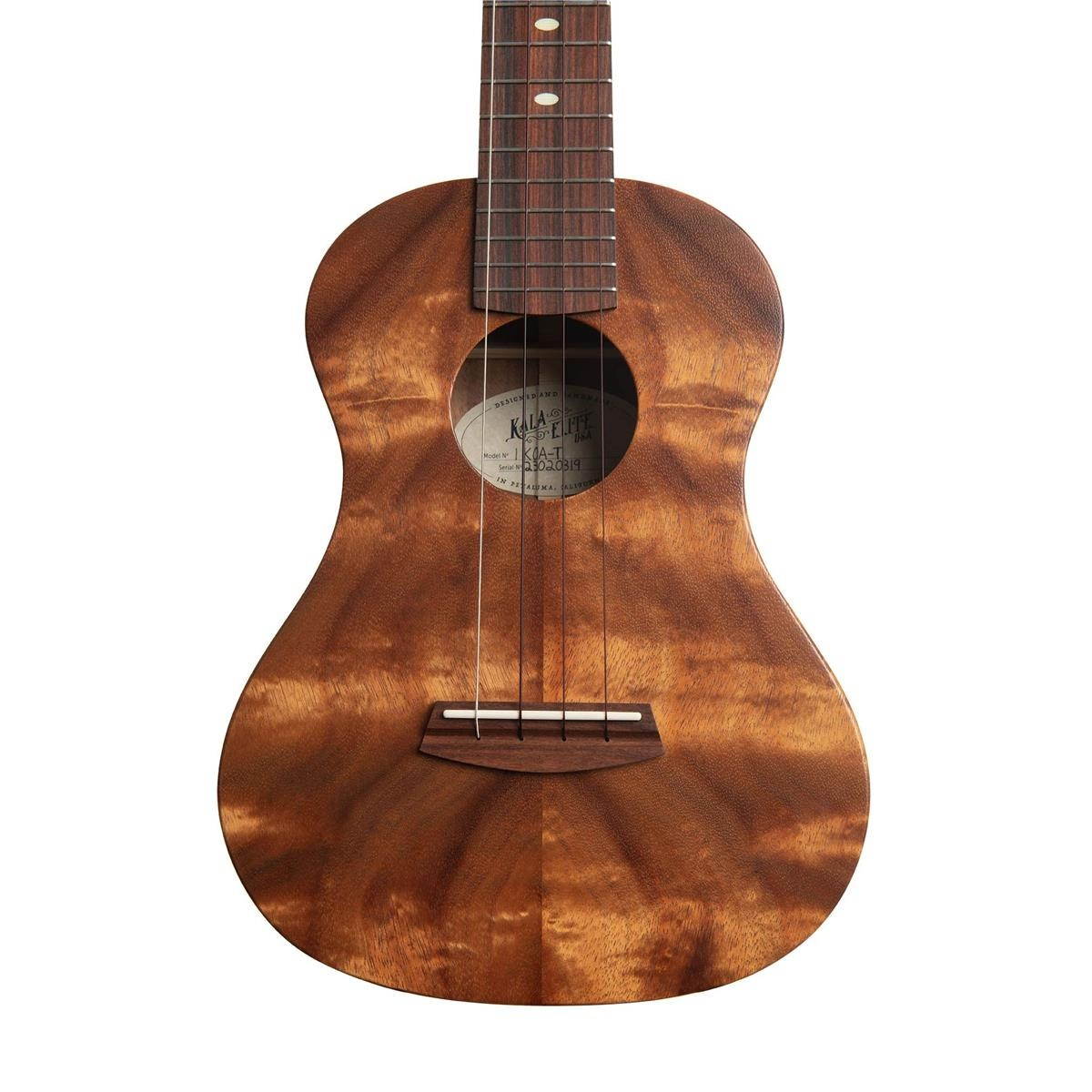 Kala Satin All Solid Hawaiian Koa Tenor Ukulele with Gig Bag & Humidifier Pro