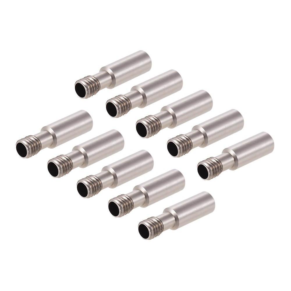 Creality 3D Stainless Steel Heat Break Nozzle Throat M6 * 28mm for 3D Printer Extruder Hot End 1.75mm Filament, 10pcs