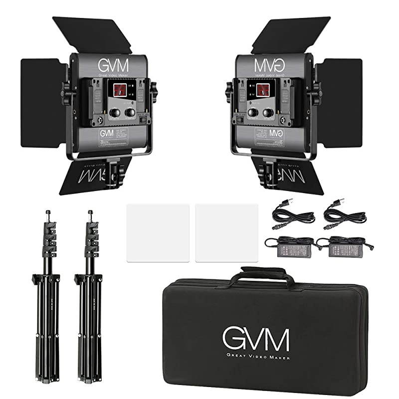 RGB LED Video Light Photography Lighting with APP Control Video Lighting Kit for YouTube Studio 2 Packs Led Panel Light 3200K5600K 8 Kinds of The Scene Lights CRI 97