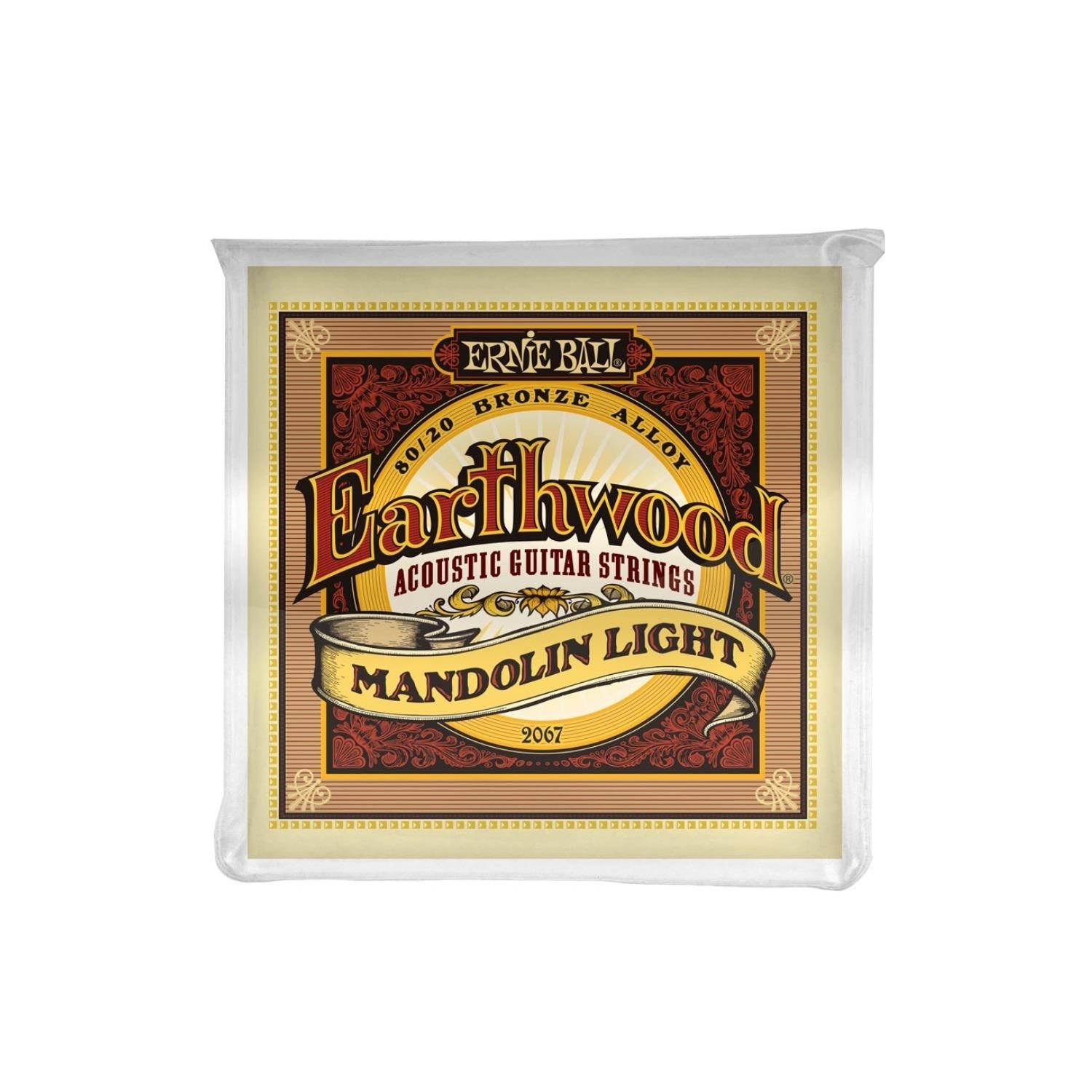 Ernie Ball 2067 Earthwood 80/20 Bronze Mandolin Light Strings
