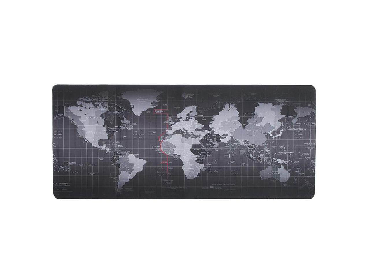 Jansicotek World Map Gaming Mouse Pad Large Size (900x400x2mm/35.5&rdquo;x15.8&rdquo;x0.08") Extended Mouse Mat Water-Resistant Mouse Pads with Non-Slip Rubber Base for Keyboard and Mouse