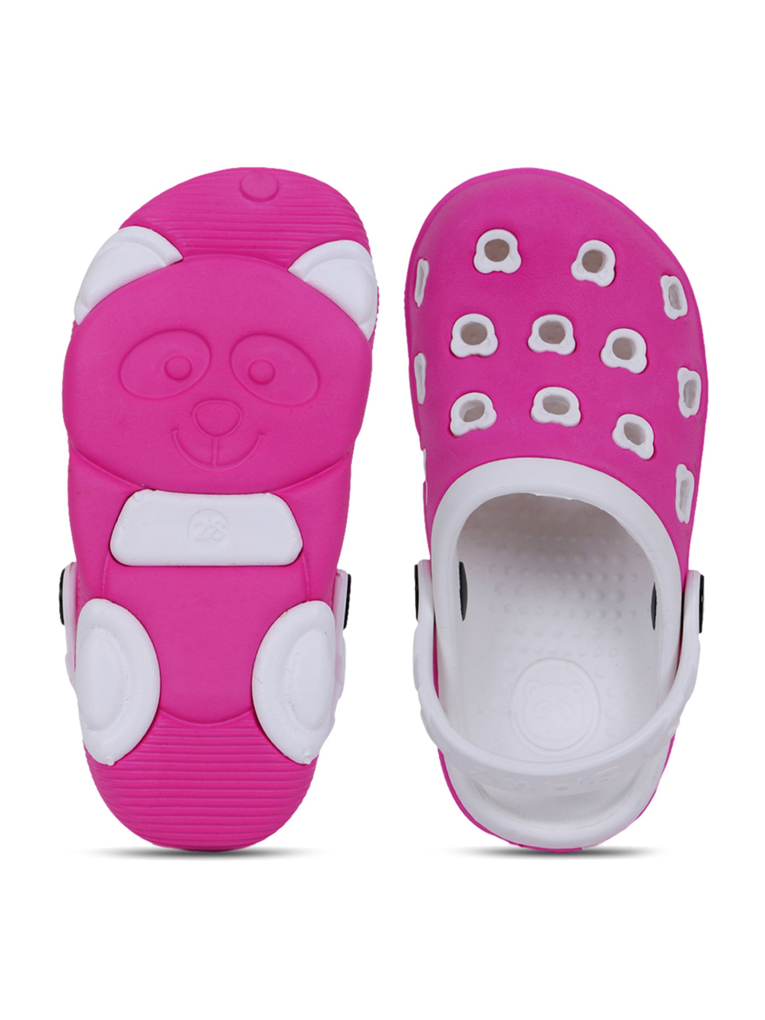 Passion Petals Kids Pink Back Strap Clogs