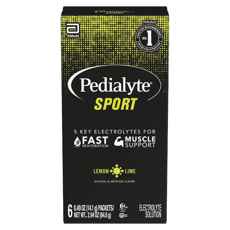Pedialyte Sport Electrolyte Powder - Lemon Lime - 6ct/2.94oz