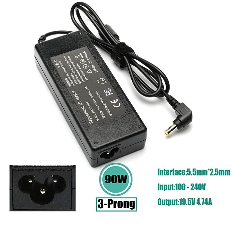 AC Adapter Laptop Charger PA5035U1ACA PA190004 Replacement for Toshiba Satellite L775 L745 L755 L305 L305D L455 L505 L505D L635 L655 L655D L855 A105 A135 C655 C855 PA3714U1ACA Power Cord