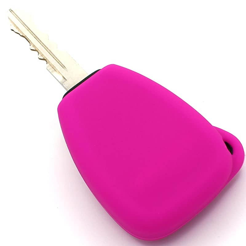 keycover JB for 4 Button Keys Keycover Etui Flip Key protective cover Remote Entry Fob Case (neon pink)