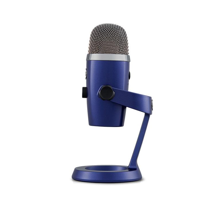 Blue Yeti Nano USB Mic (Vivid Blue) with Headphones and Knox Gear Pop Filter
