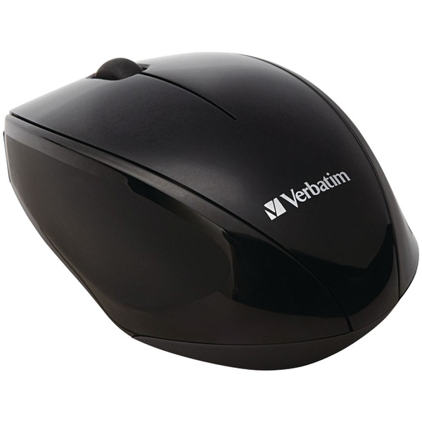 Cordless Blue-LED Computer Mouse, Multi-Trac, 3 Buttons, 2.4 GHz (Black)
