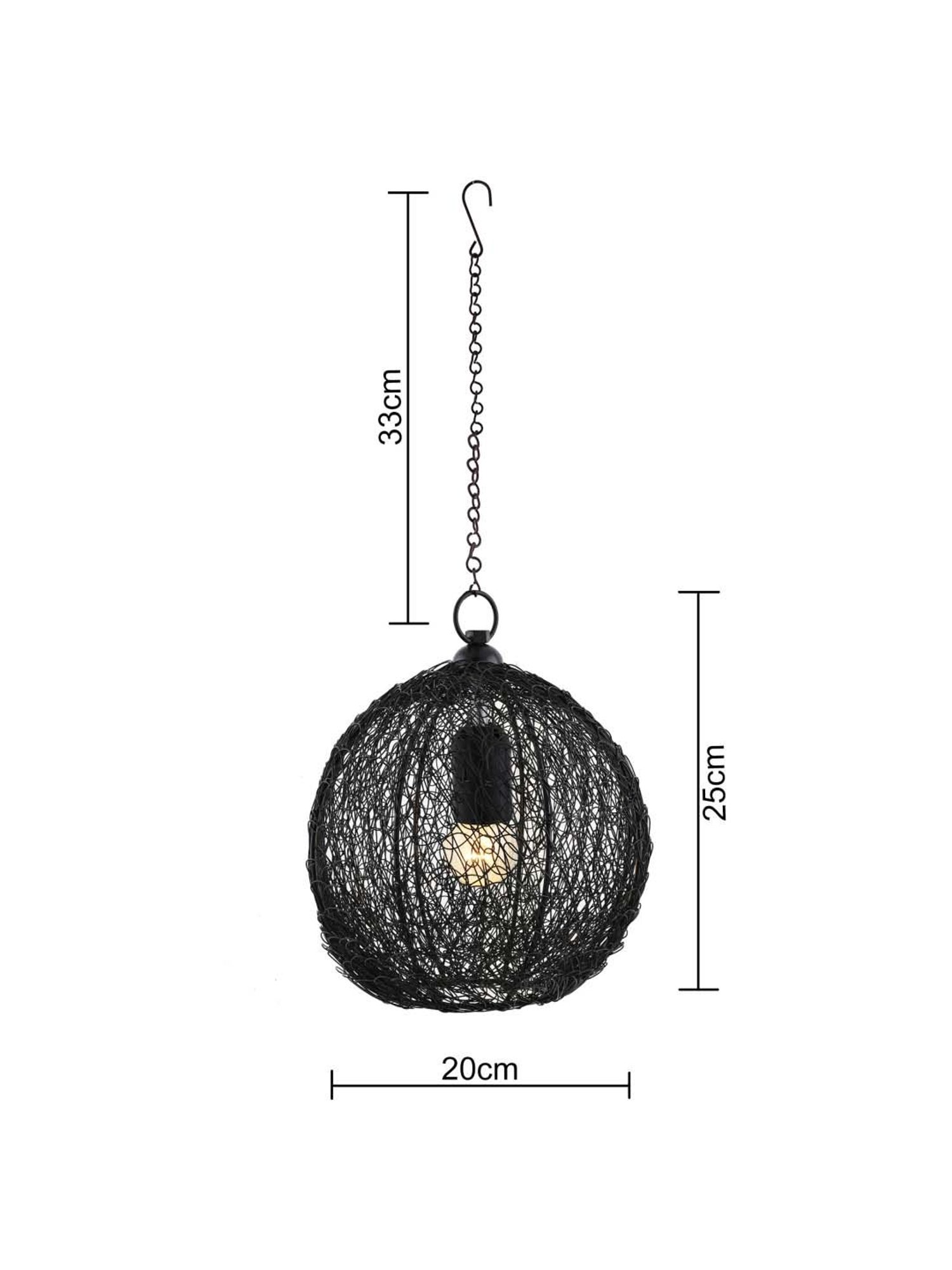 Homesake Classic Black Metal Pendant Light - Set of 1